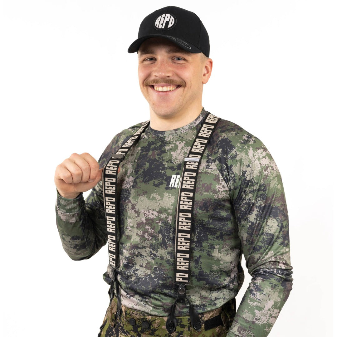 Braces with button fastening