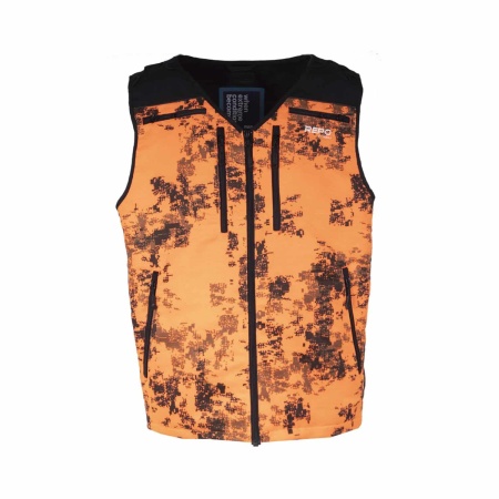 Halla Orange xFade hunting vest from the front