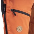 Nokko Orange outdoor pants for men with thigh pocket and ventilation details