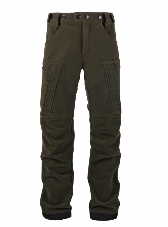 Karelia Forest Green hunting trousers from the front