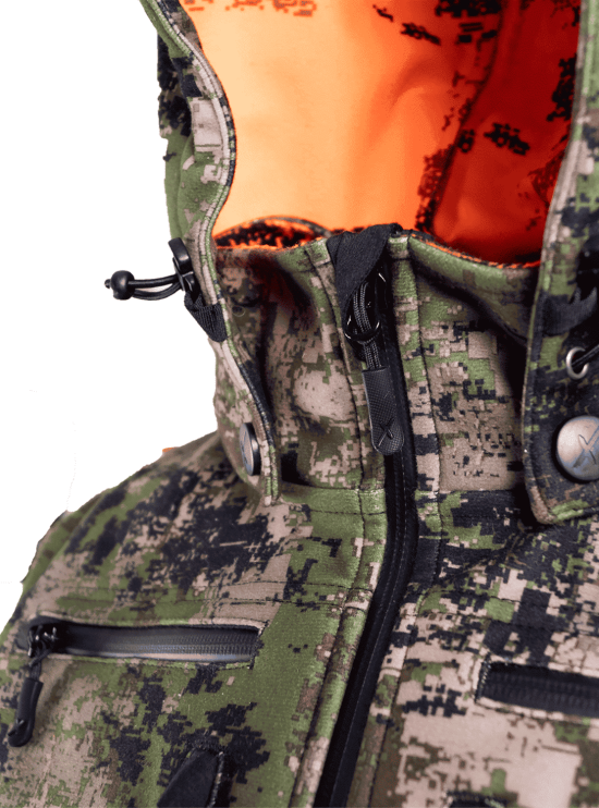 Repo Extreme Karelia Dark xFade hunting jacket collar