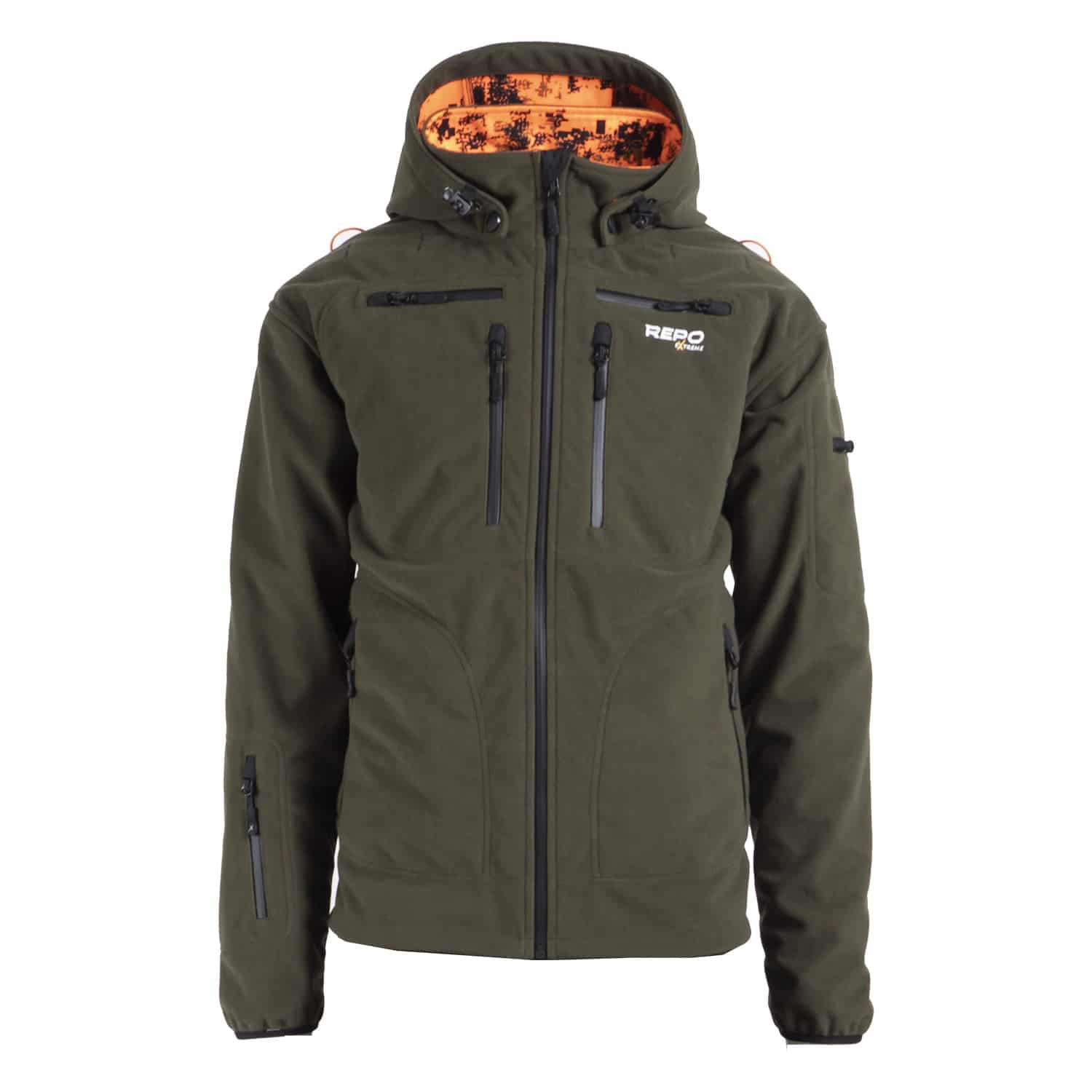 Karelia Forest Green hunting jacket shown from the front