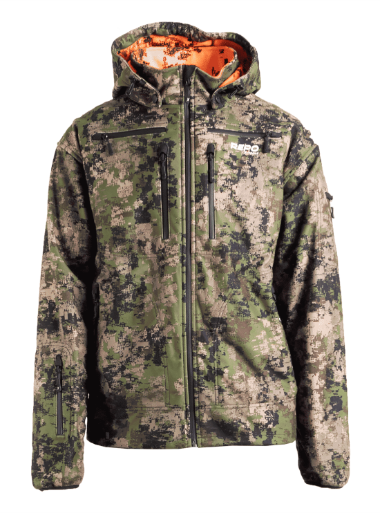 Karelia Dark xFade hunting jacket shown from the front