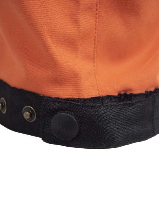 Nokko Orange outdoor pants for men tightening system detail