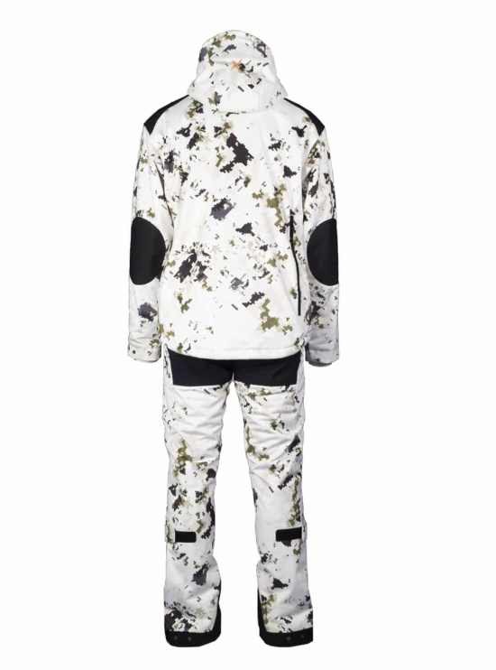 Naruska snow camo hunting suit from the back