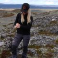 Nokko Grey outdoor pants for women on hiking
