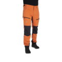Nokko Orange outdoor trousers for men shown from the back on the model