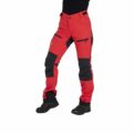 Nokko Red outdoor pants for women shown from the front on the model