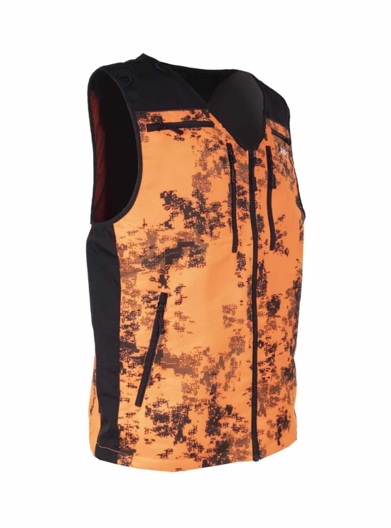 Repo Extreme Halla Orange xFade hunting vest from the side
