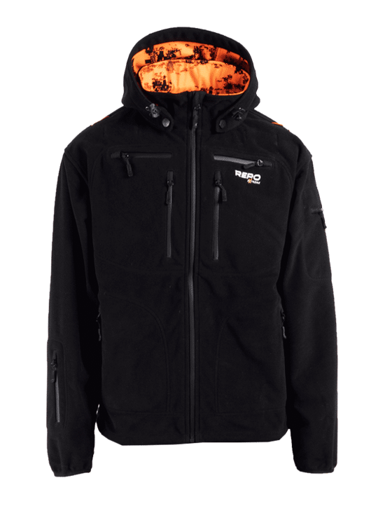 Karelia Black outdoor jacket from the front