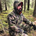 Repo Extreme Karelia Dark xFade hunting suit on the hunter in the forest