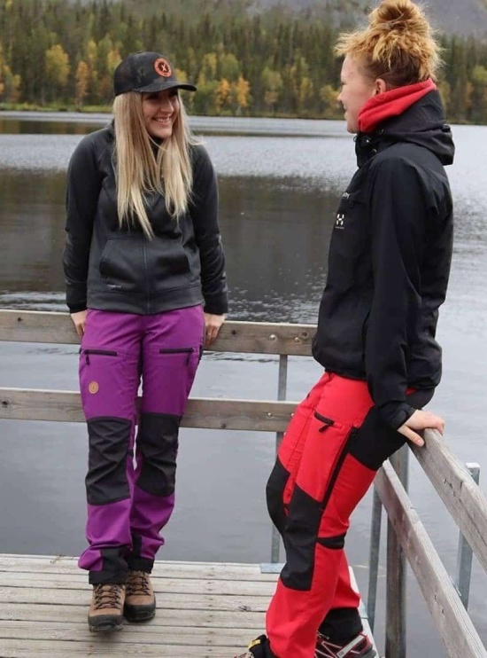 Nokko Purple and Red outdoor pants for women