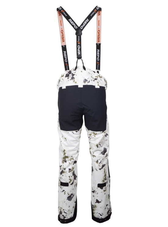 Naruska snow camo hunting trousers from the back