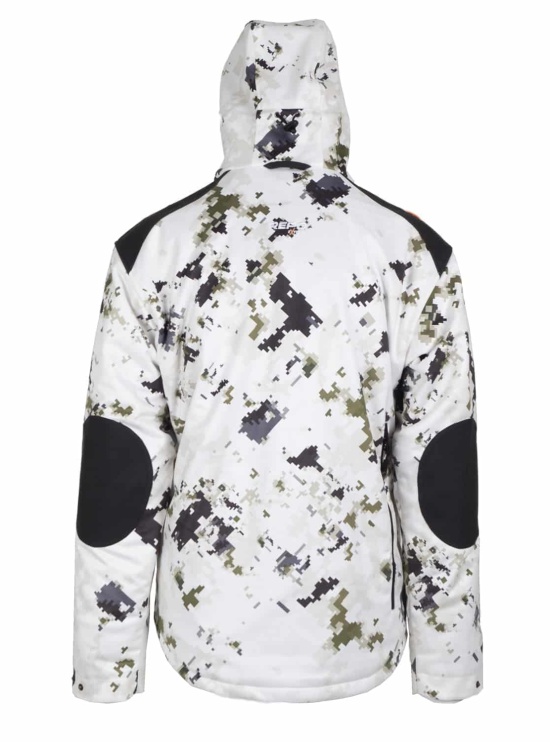 Repo Extreme Naruska snow camo hunting jacket from the back