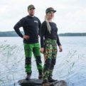 Nokko green and camo outdoor trousers