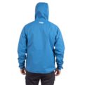Nokko Blue men's outdoor jacket from the back on a model