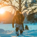 Karelia Forest Green metsästystakki käännettynä talvihirvestys 2